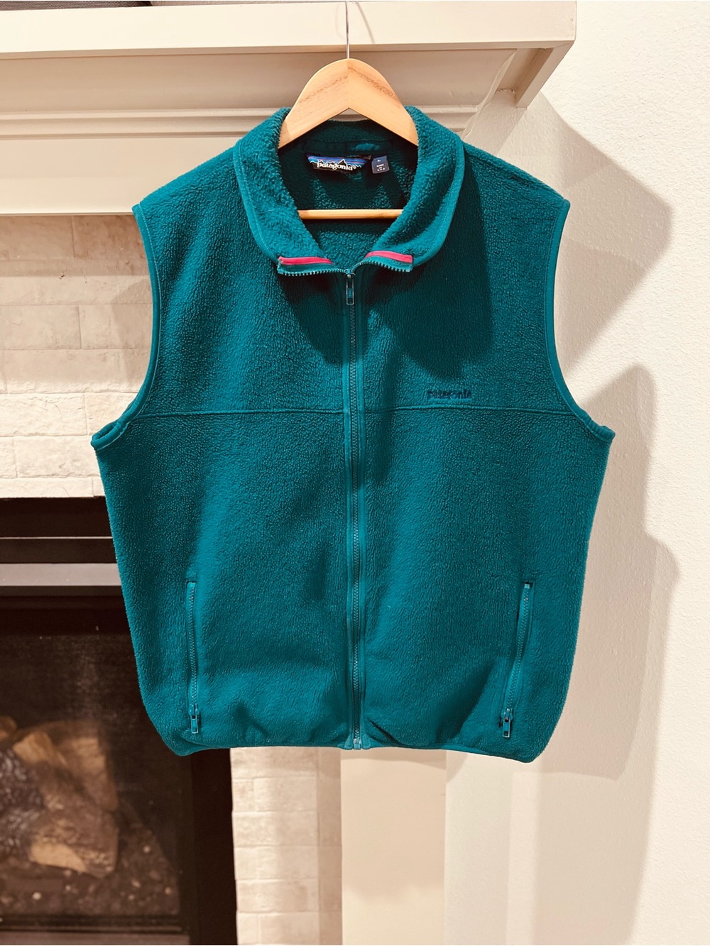 Vintage 1988 Patagonia RARE Deep Green Fleece Vest size Large Made in USA